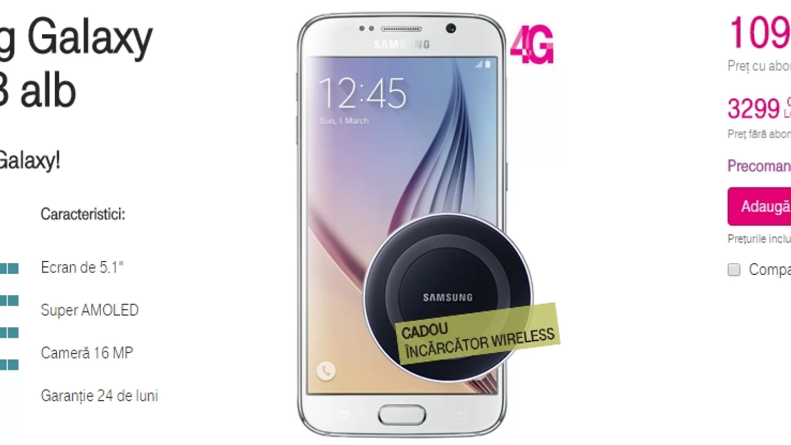 Samsung Galaxy S6 și S6 Edge ajung și în oferta operatorului Telekom România