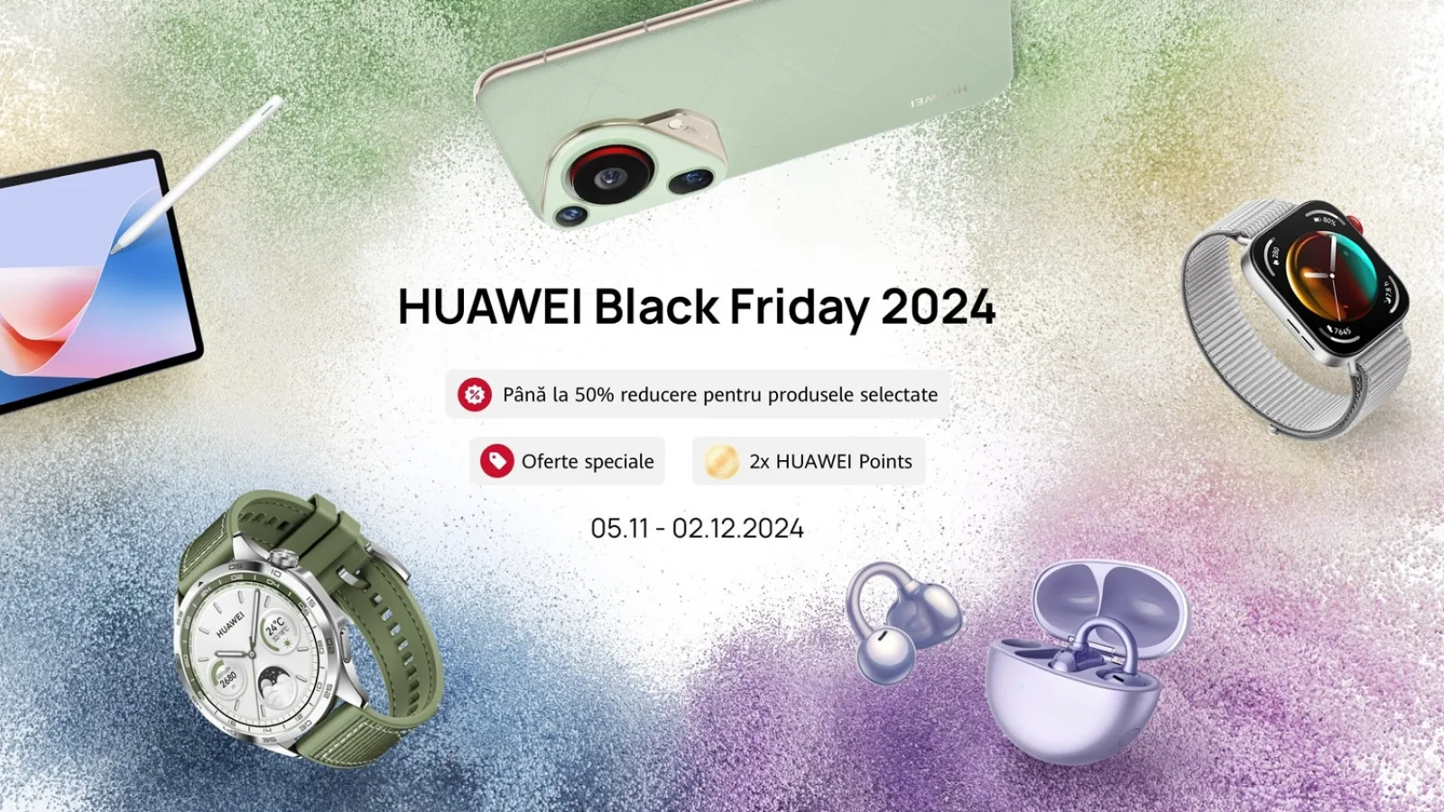 Black Friday 2024 la HUAWEI Store: Reduceri și extra-avantaje la achiziția de smartphone-uri, tablete și gadget-uri