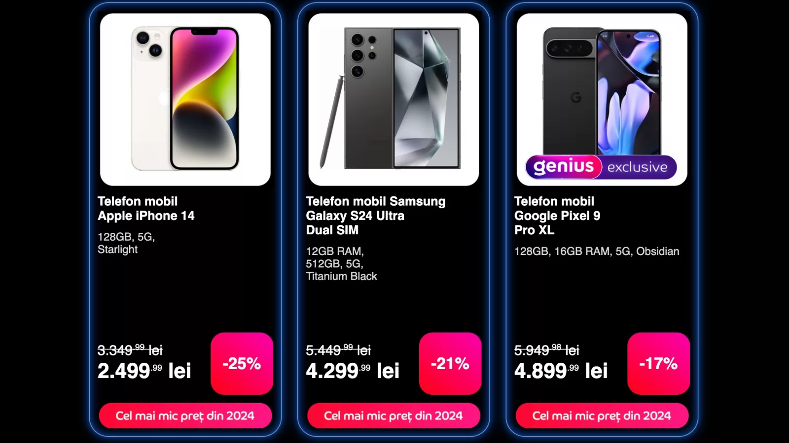 Top 10 telefoane cu cele mai mari reduceri de Black Friday la eMAG