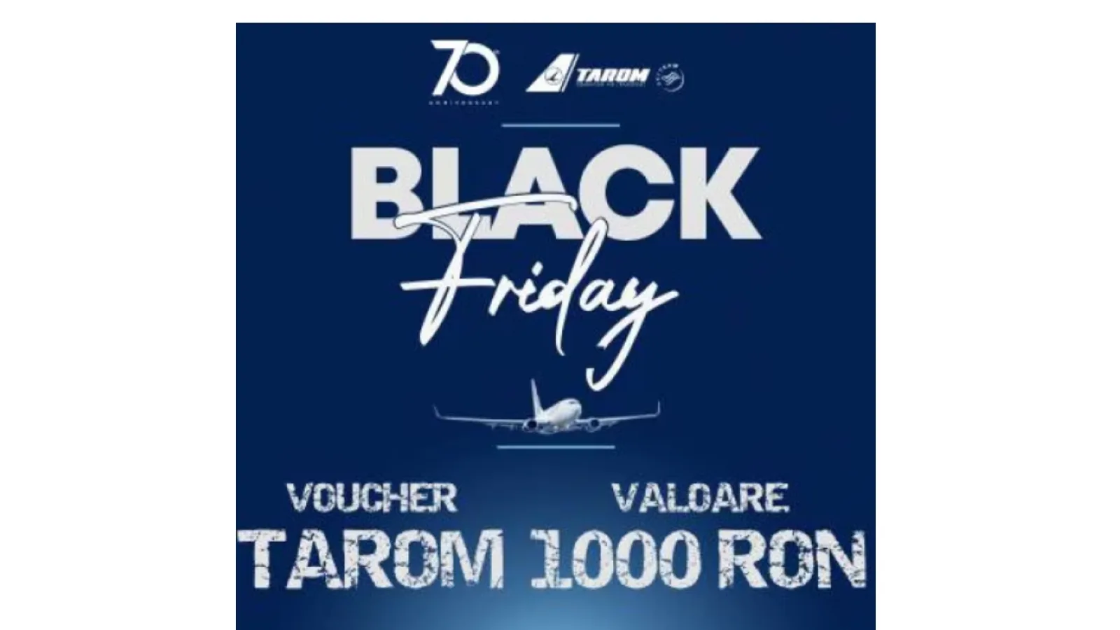 Vouchere TAROM cu reducere de până la 40% de Black Friday; disponibile acum pe eMAG