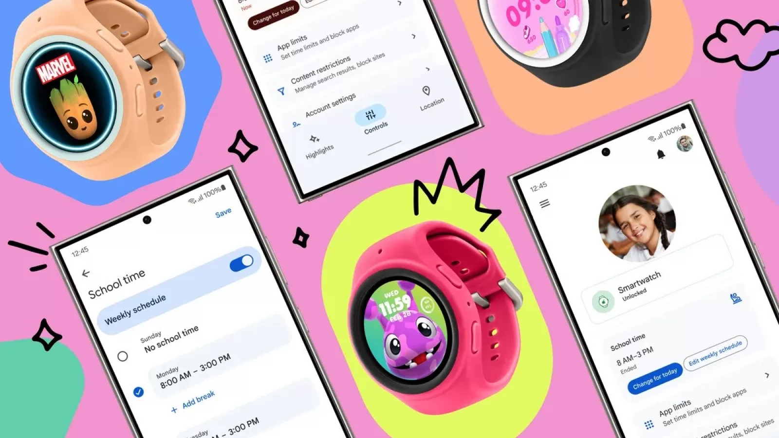 Samsung prezintă Galaxy Watch for Kids: Mod de utilizare pentru copii integrat pe Galaxy Watch7