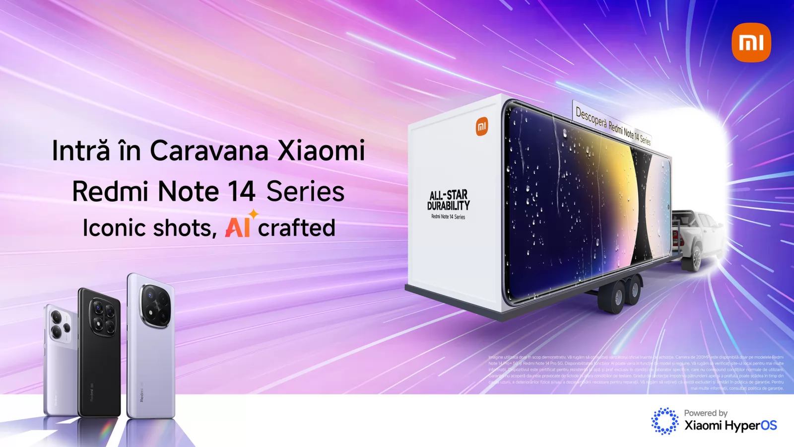 Caravana Xiaomi ajunge în București; eveniment interactiv și promoții pentru seria Redmi Note 14