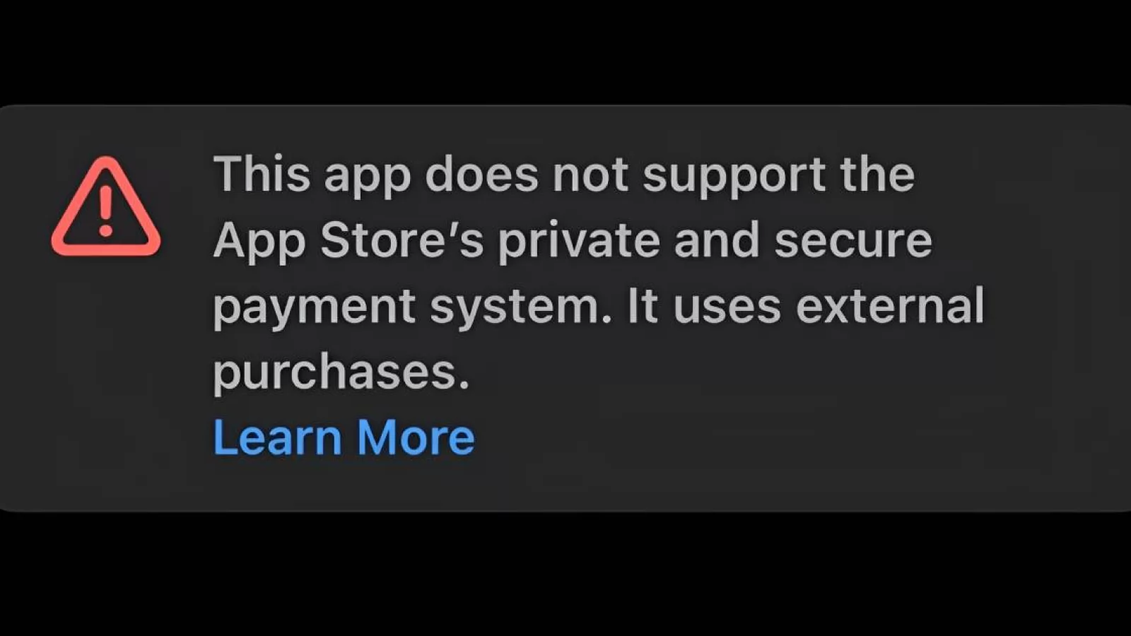 Apple afișează avertismente în App Store-ul din UE; Aplicațiile cu plăți externe sunt marcate ca „nesigure”