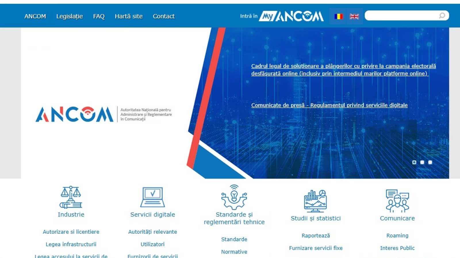 ANCOM vrea un site modern și caută dezvoltatori web pregătiți pentru a aduce platforma la cerințele recente