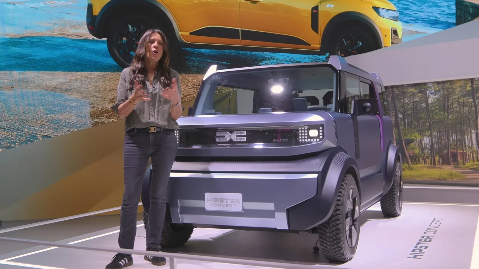 Dacia Hipster stârnește curiozitatea americanilor; Conceptul e văzut ca o mașină electrică funcțională, de oraș, gândită minimalist