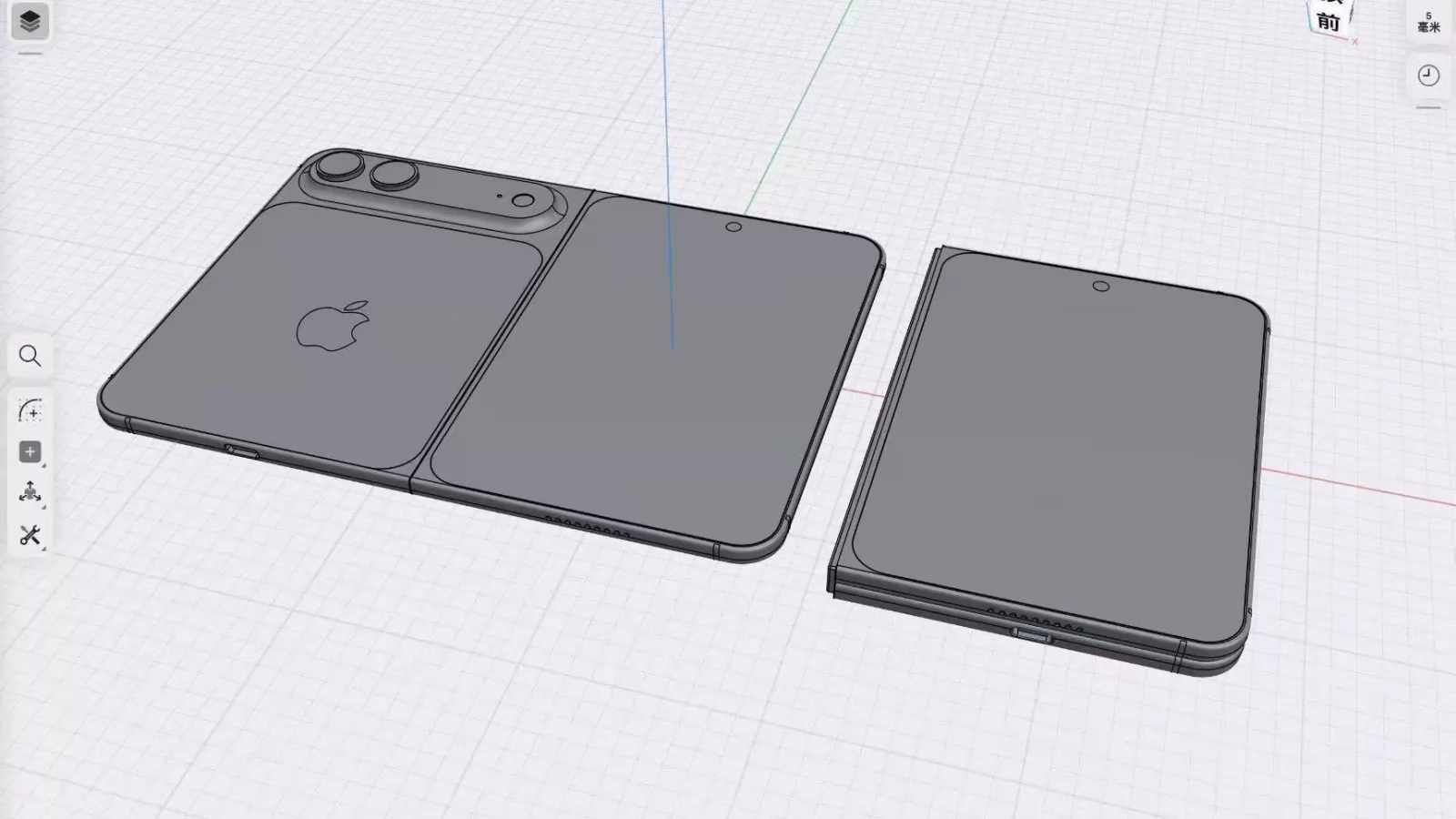 iPhone Fold apare în randări CAD: Ce indică noile imagini despre primul telefon pliabil Apple?
