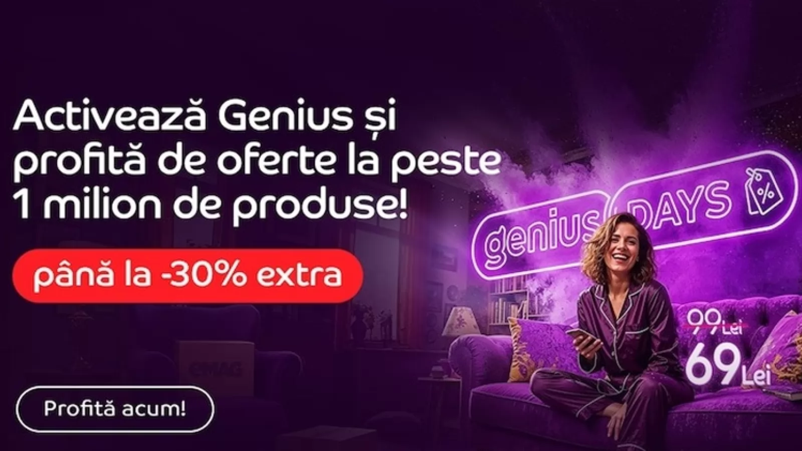 eMAG Genius Days revine cu prețuri speciale și extra-reduceri pentru abonații săi! Iată produsele vedetă din ofertă