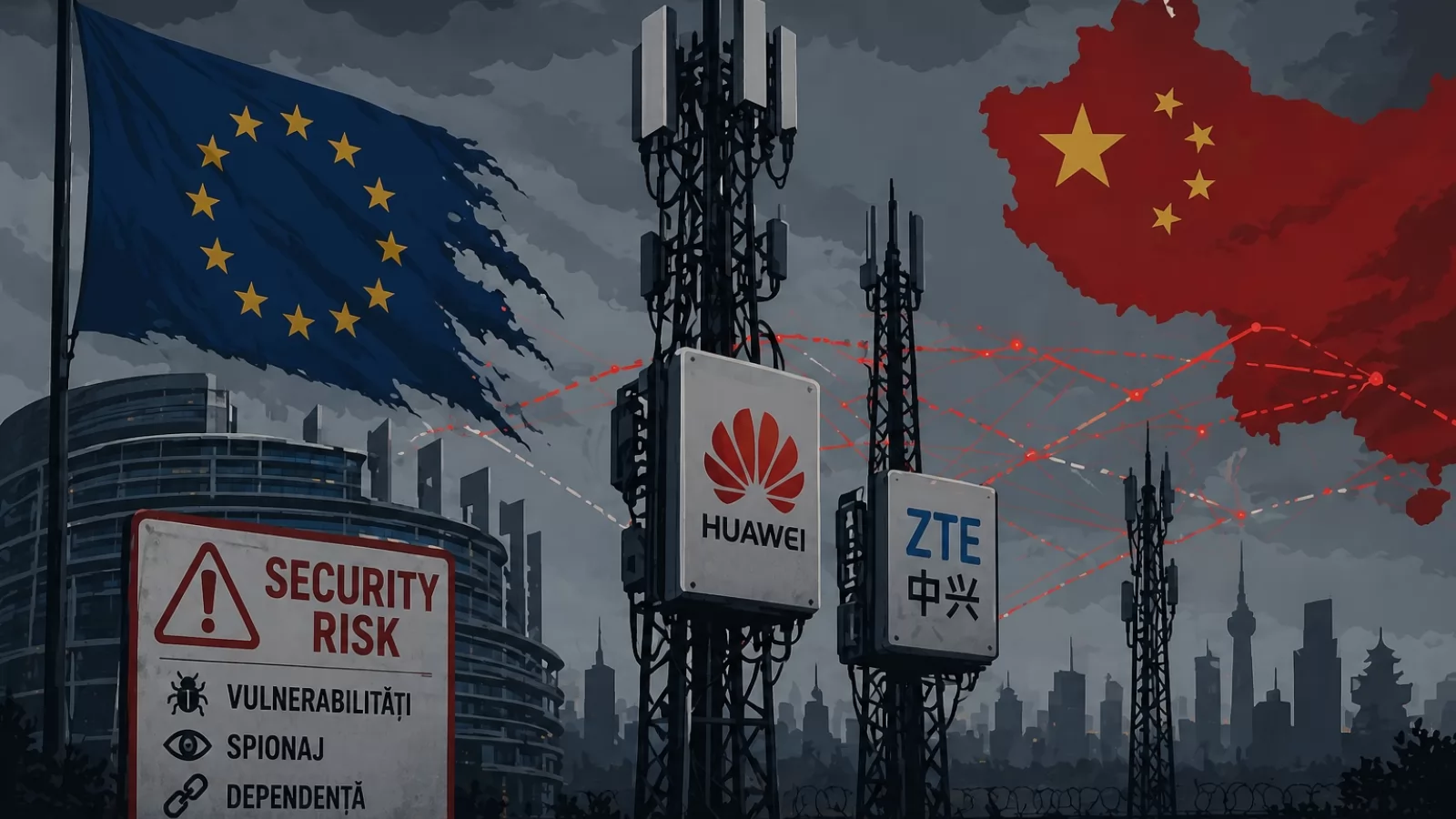China avertizează UE după planul de eliminare Huawei și ZTE din 5G; contramăsurile pot afecta sectoare precum auto, energie și semiconductori