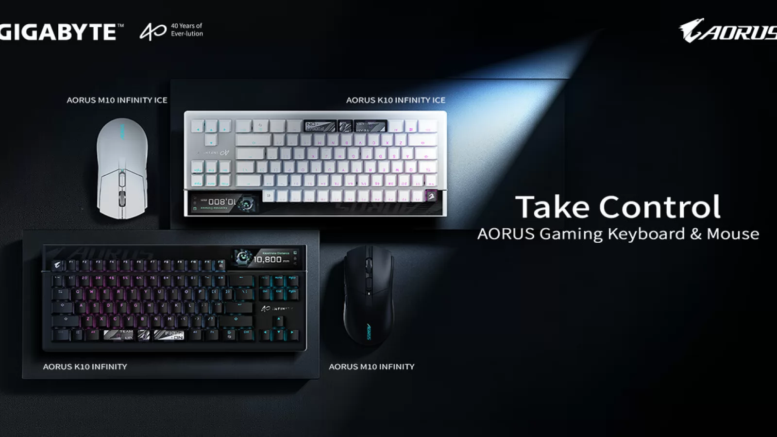 Gigabyte a prezentat tastatura Aorus K10 INFINITY și mouse-ul M10 INFINITY la COMPUTEX 2026