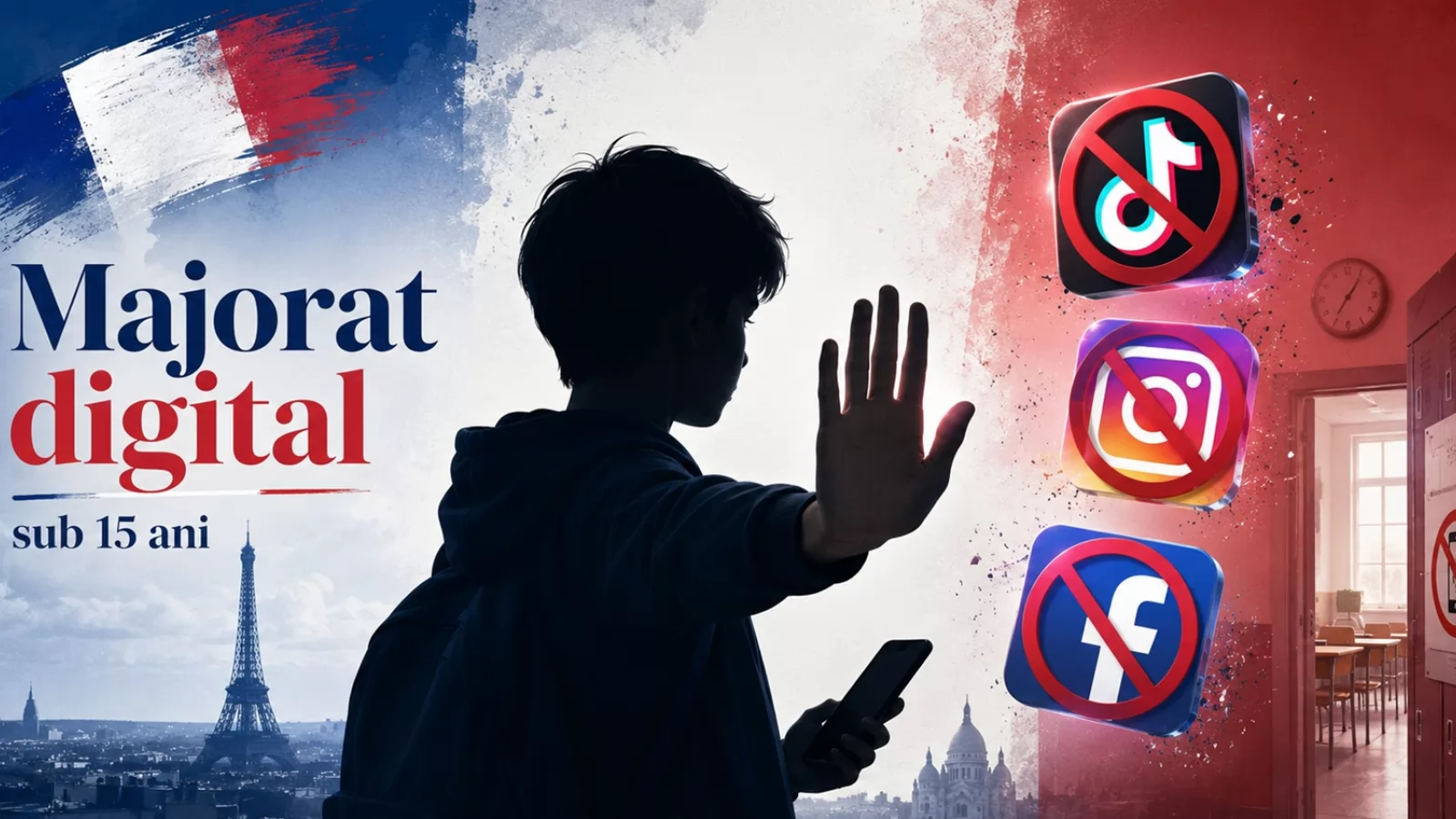 Fără TikTok, Instagram, Facebook sau chiar telefoane pentru copiii sub 15 ani! Franța adoptă legea „majoratului digital”