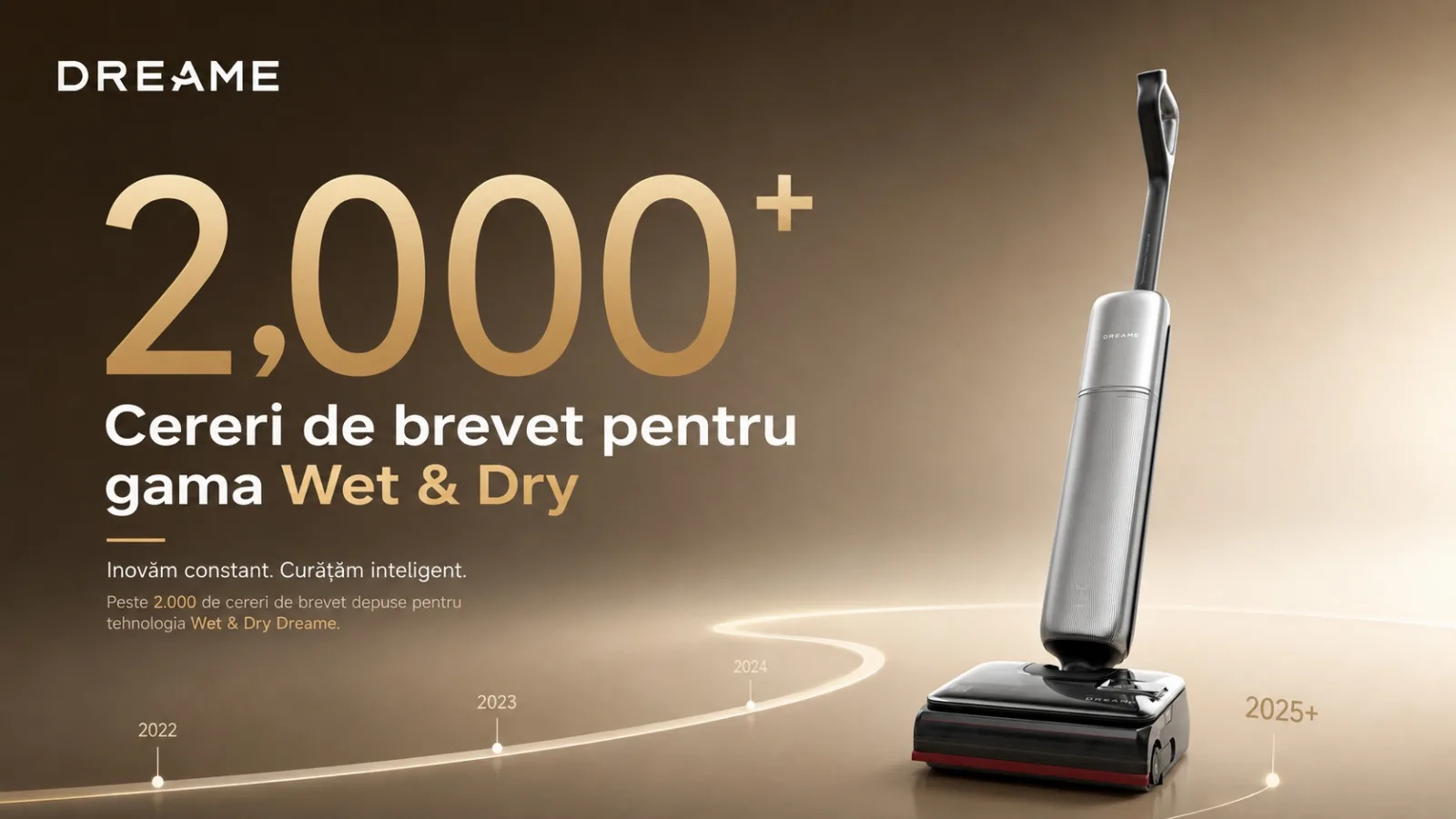 Dreame trece de 2.000 de cereri de brevet pentru aspiratoarele Wet & Dry; peste 800 sunt deja acordate