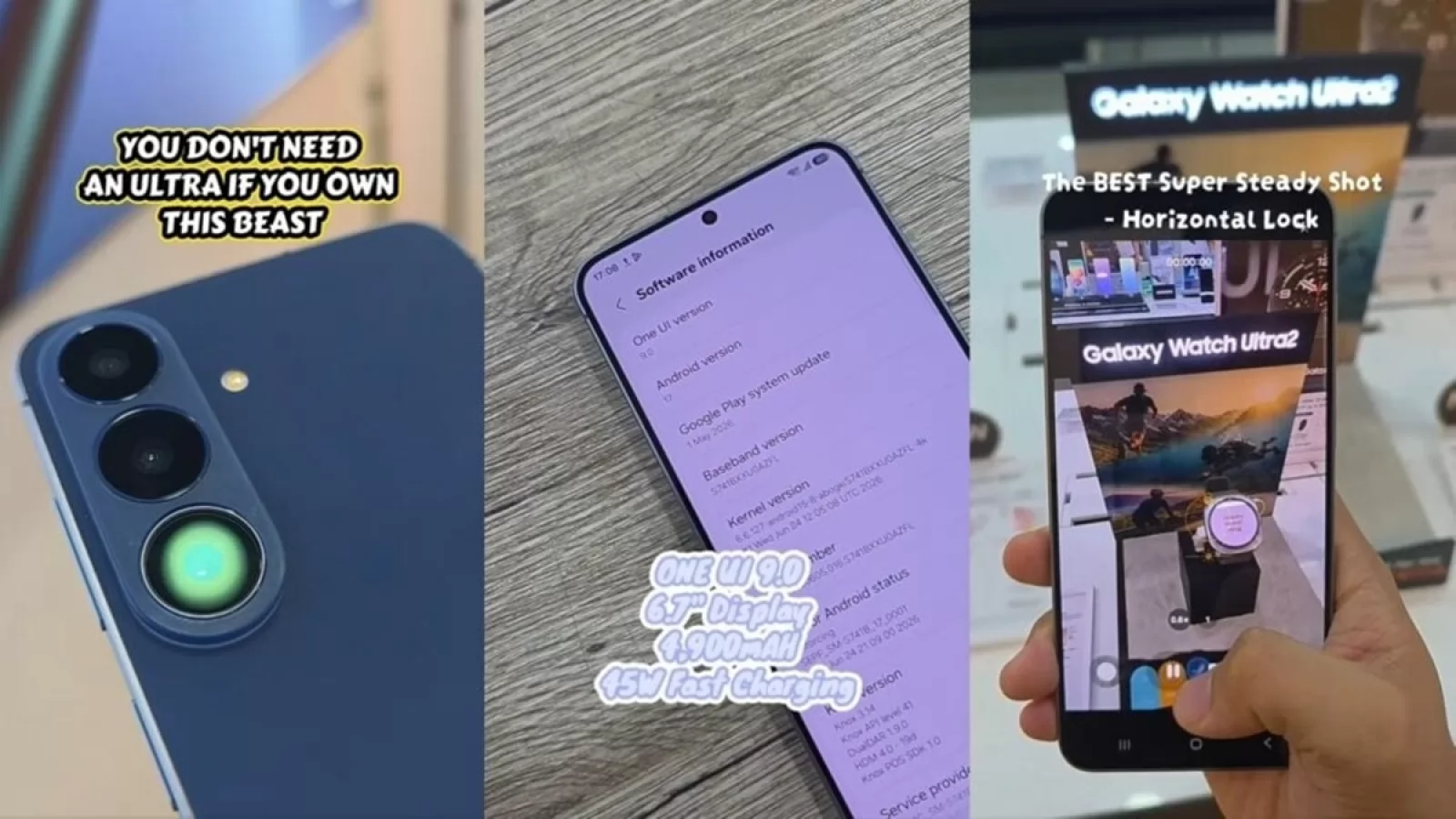 Samsung Galaxy S26 FE apare într-un hands-on înainte de lansare; Vedem noul design al camerelor