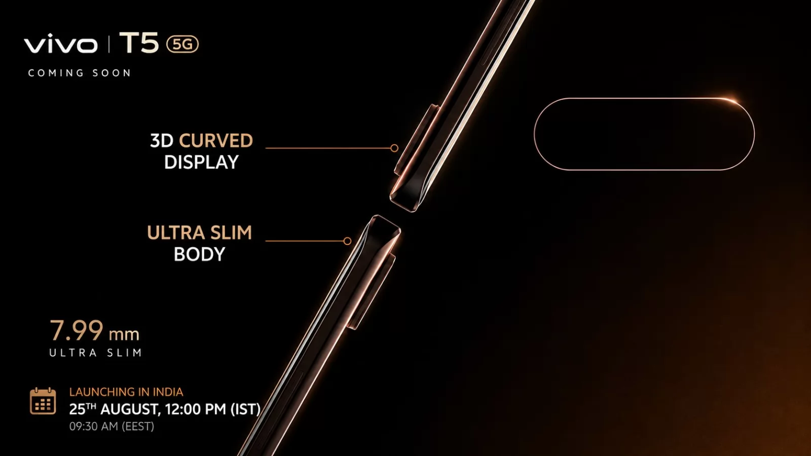 vivo T5 5G vine cu ecran 3D curbat și talie de 7,99 mm – încă un telefon interesant care nu ajunge oficial în România