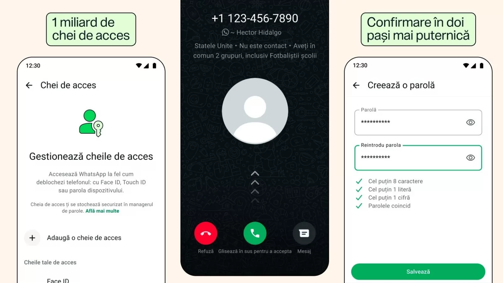 WhatsApp îmbunătățește verificarea în doi pași și anunță că peste 1 miliard de utilizatori folosesc o cheie de acces