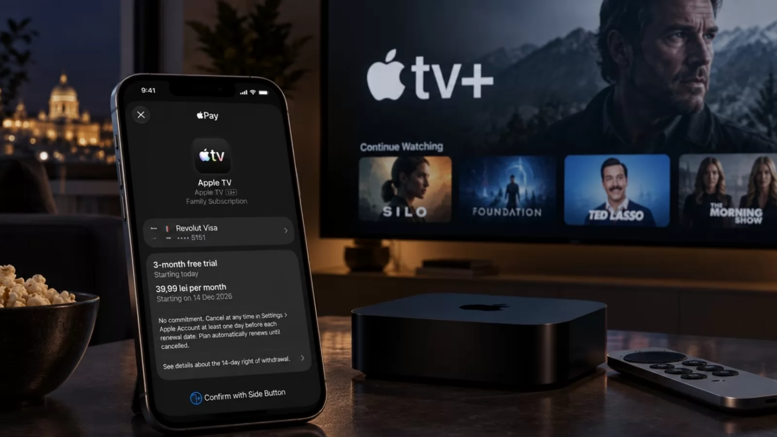 De la 7 zile în leak-uri, la 3 luni pe contul meu! Apple TV funcționează acum în România, cu o perioadă de testare generoasă
