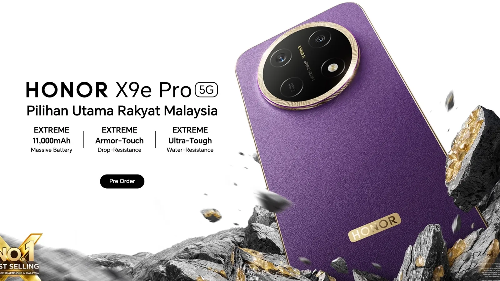 Cu două zile înainte de Magic 9, HONOR împinge încă un telefon peste pragul de 10.000 mAh - HONOR X9e Pro e oficial
