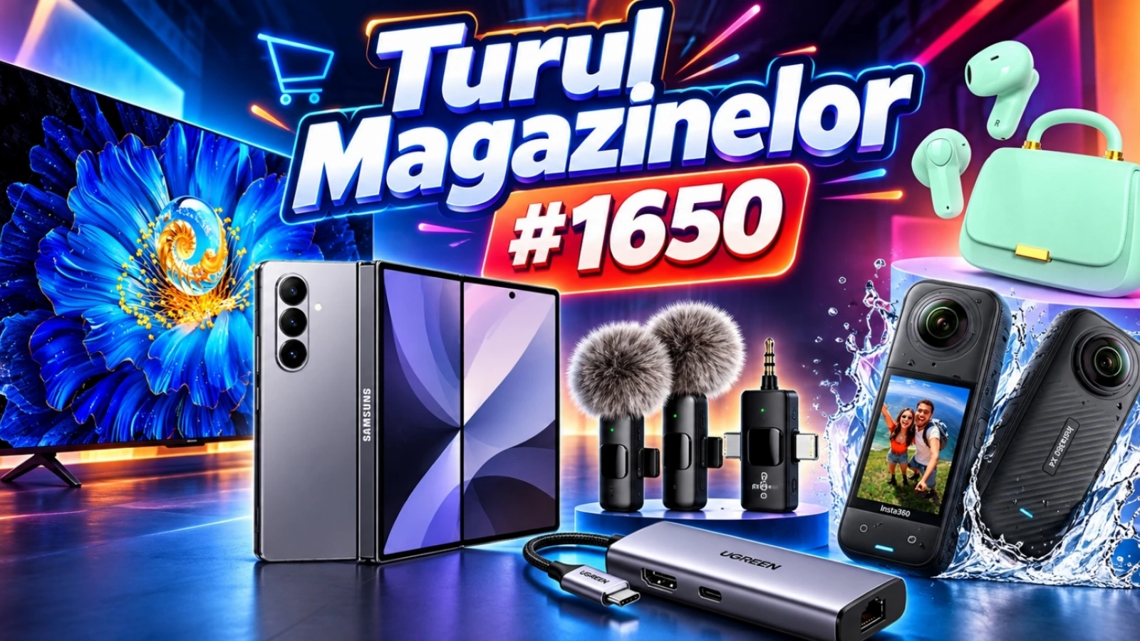 Turul Magazinelor #1650: Camera de acțiune 8K, TV QD Mini LED cu diagonală mare, cele mai drăguțe căști