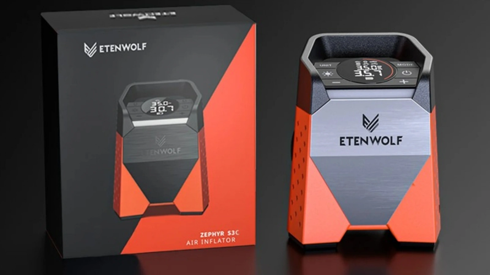 E LUNI e AMAZON: ETENWOLF S3 te scapă de drumul la benzinărie; Umflă rapid roțile, are baterie de 7.800 mAh, power bank și lanternă