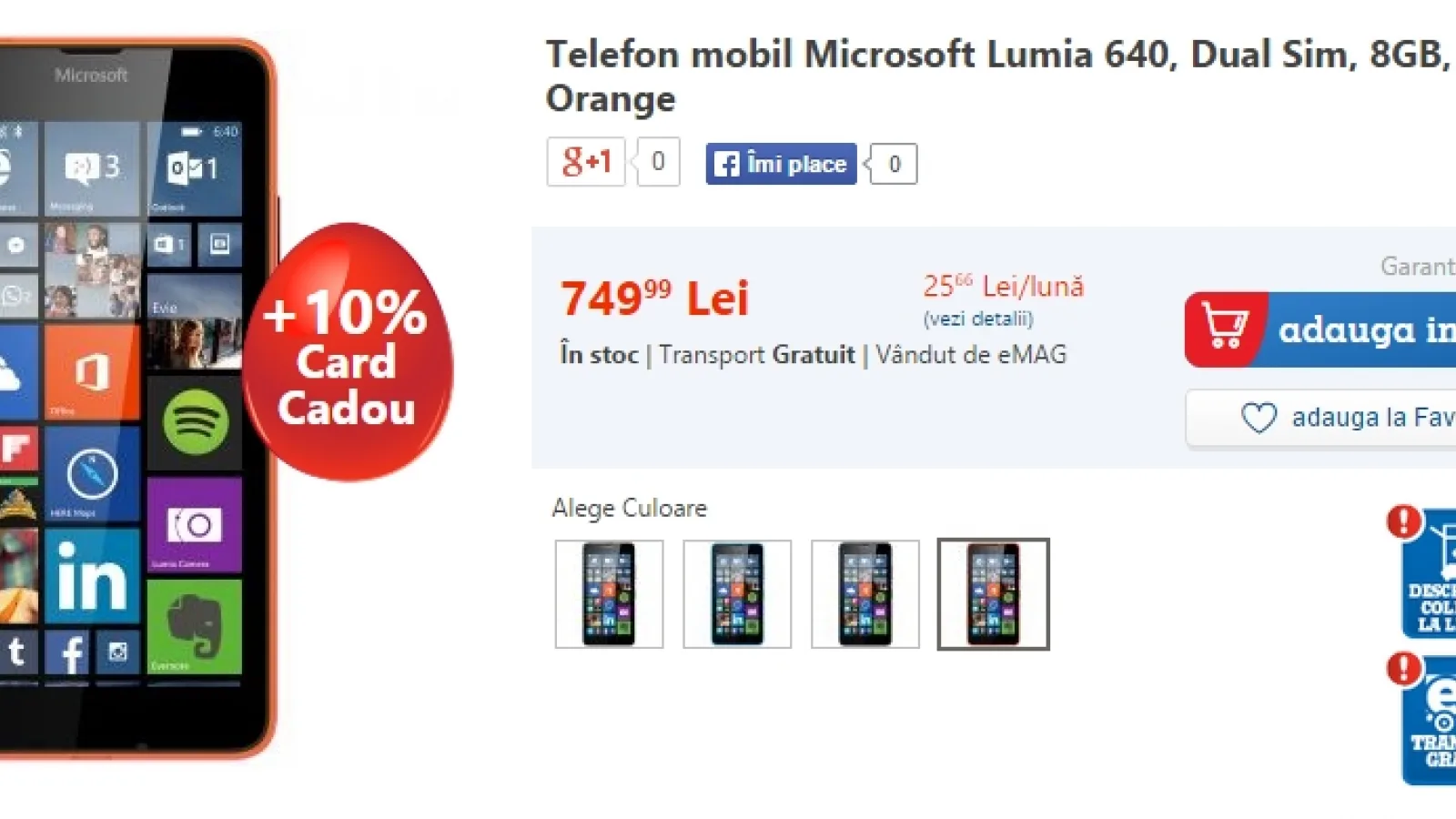 Microsoft Lumia 640 este acum disponibil prin eMAG.ro și evoMAG.ro