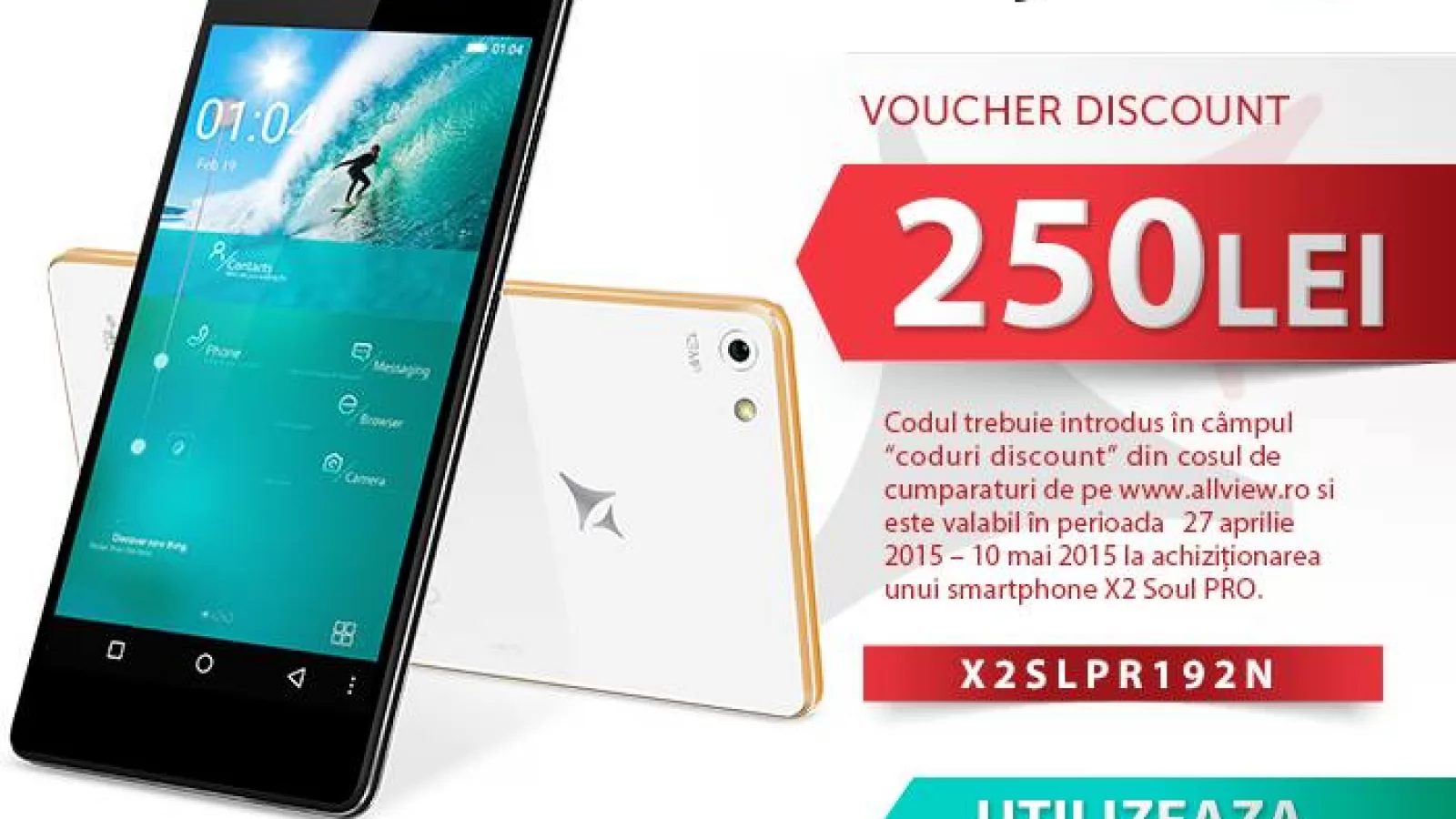 Allview oferă un voucher de 250 lei pentru achiziția lui X2 Soul PRO