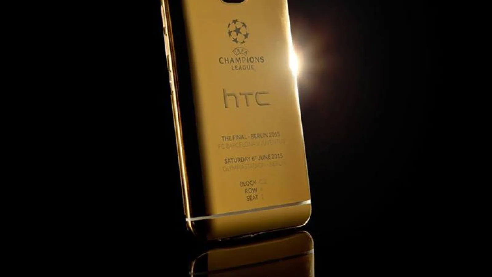 HTC One M9 primeşte o versiune din aur de 24 de karate, cu ocazia finalei Champions League de pe 6 iunie