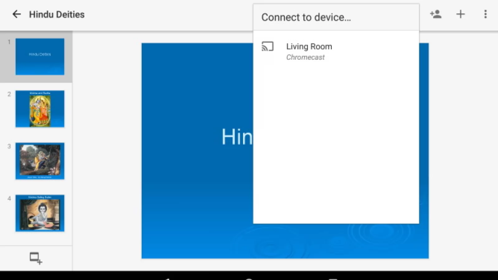 Google Slides pentru Android primeşte suport Chromecast