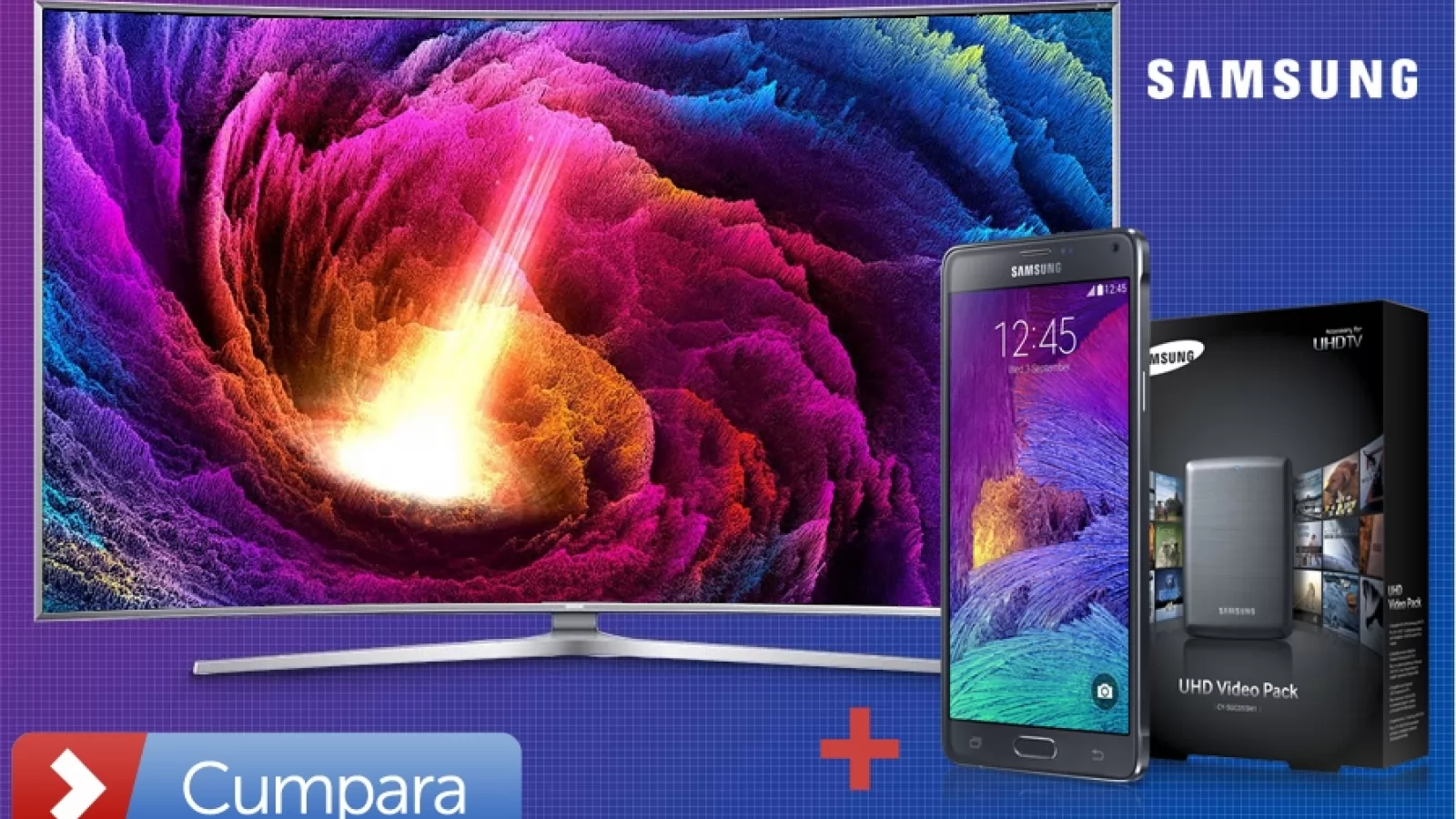Achiziția unui televizor Samsung de nouă generație vă aduce la MarketOnline un Galaxy Note 4 cadou
