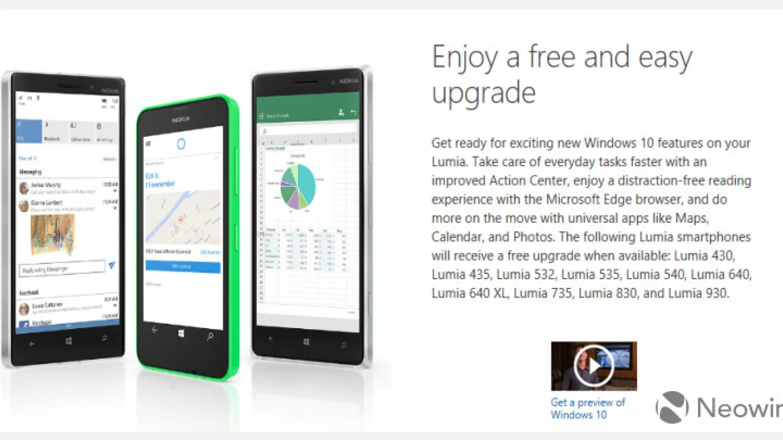 Microsoft anunţă 10 modele Lumia care vor primi actualizarea la Windows 10 Mobile