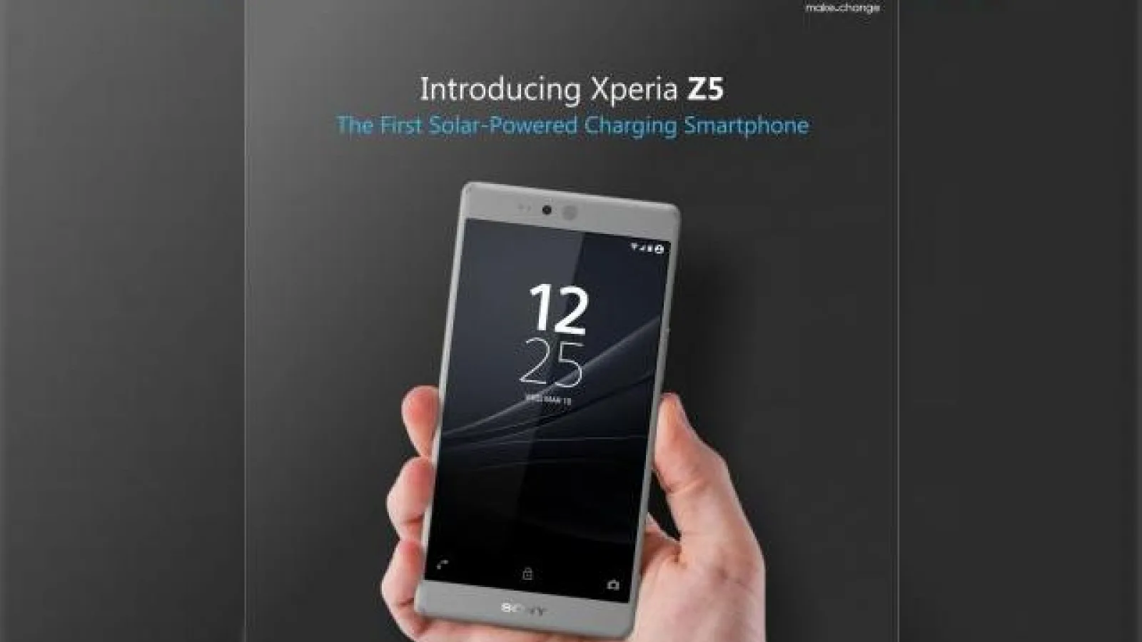 Sony Xperia Z5 primeşte un concept cu panou solar în spate, ecran Quad HD şi scanner de amprente