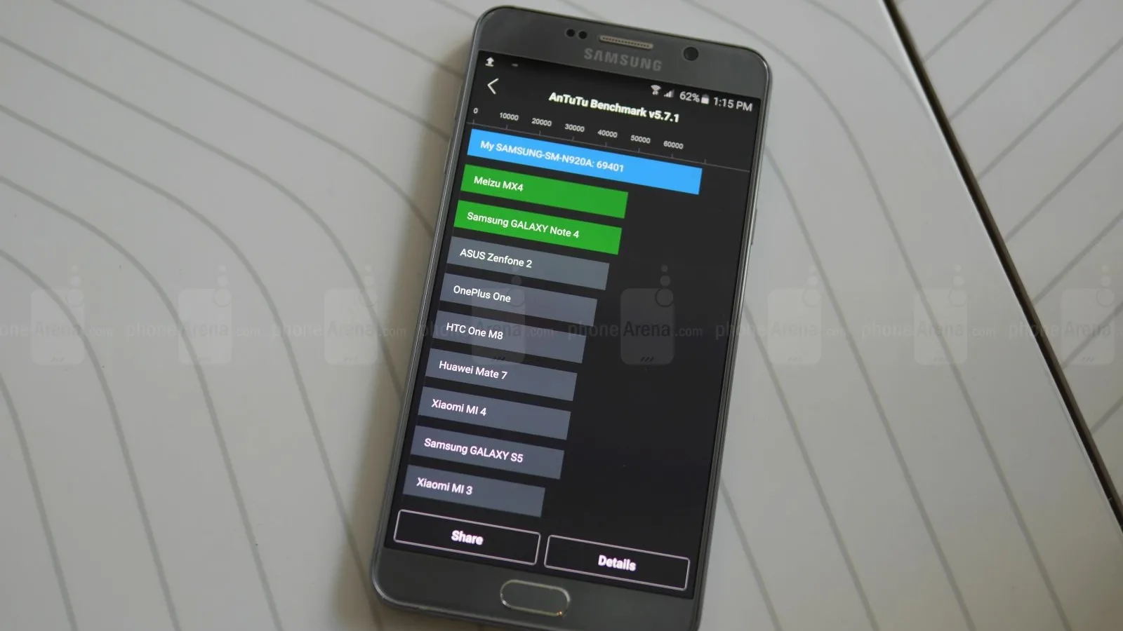 Primele benchmarkuri ale lui Galaxy Note 5 indică o performanţă similară cu a lui Galaxy S6