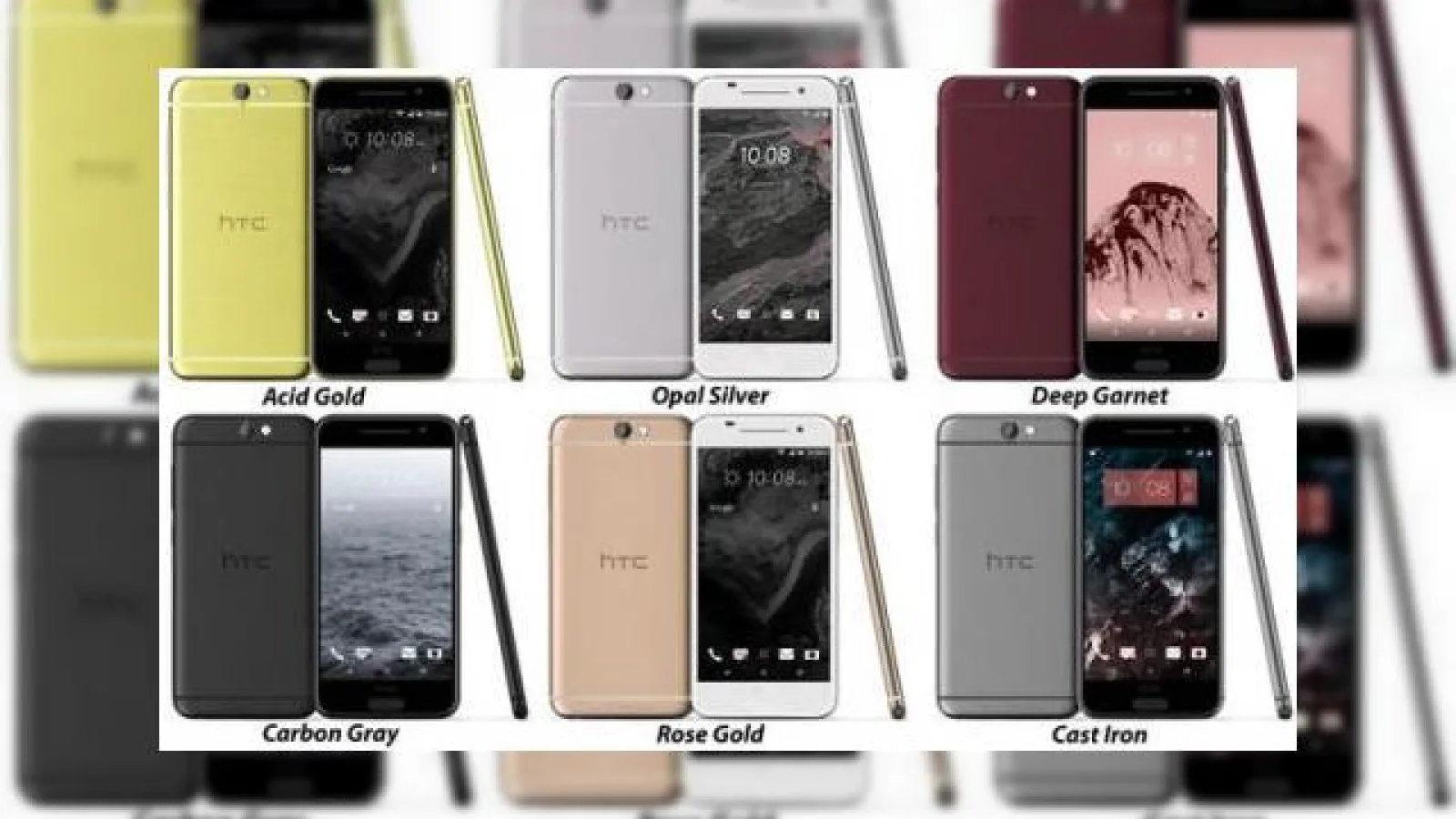 HTC One A9 se lasă admirat într-o primă imagine de presă; vedem cum arată cele 6 versiuni de culoare pregătite