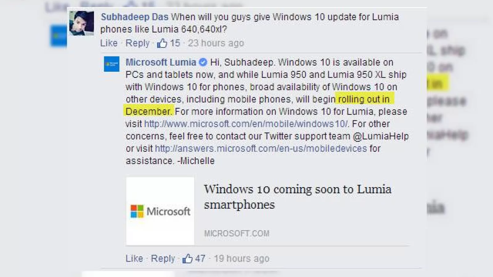 Microsoft confirmă sosirea actualizarii la Windows 10 Mobile în luna decembrie