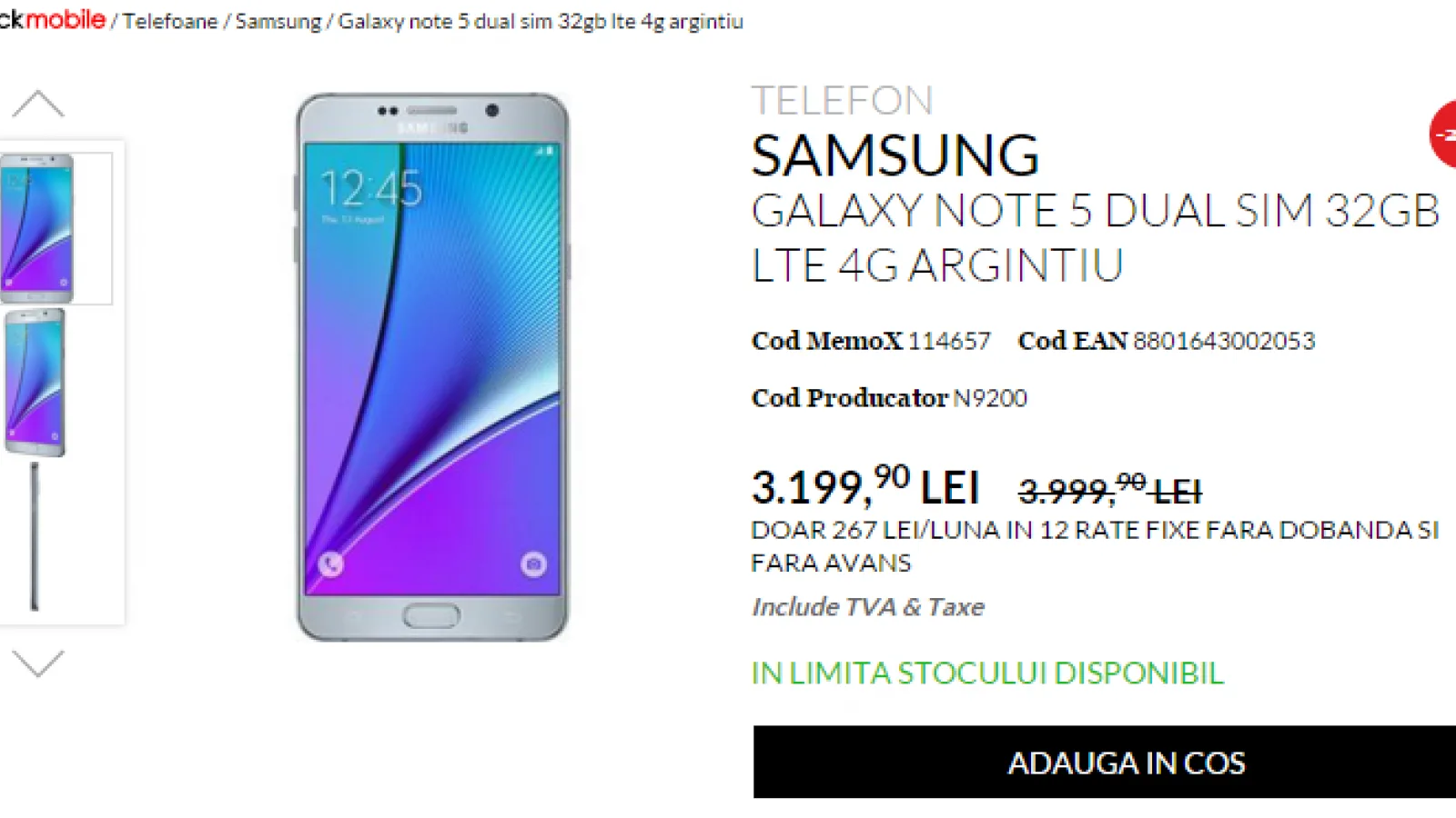 Samsung Galaxy Note 5 costă acum 3.199 lei la QuickMobile; iată și alte produse din campania QuickEnd