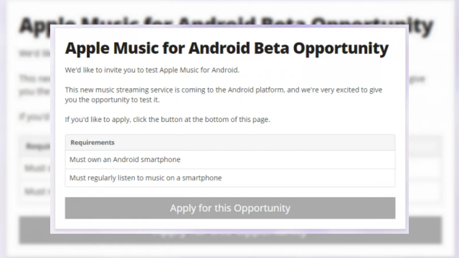 Aplicația Apple Music în versiunea Beta pentru Android, poate fi testată acum de către utilizatori