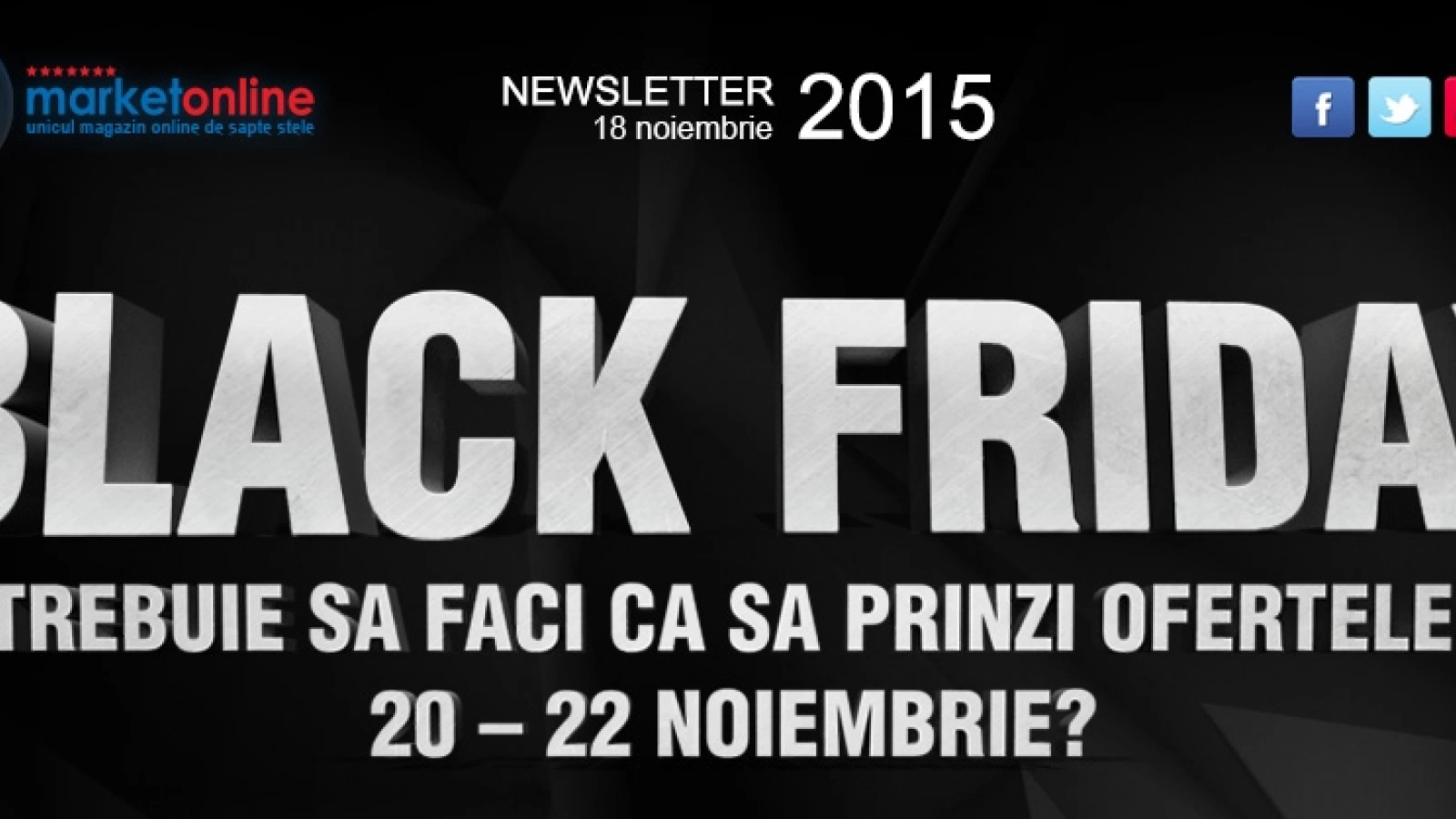 MarketOnline.ro va organiza Black Friday în perioada 20 - 22 noiembrie; vine și cu o inițiativă interesantă