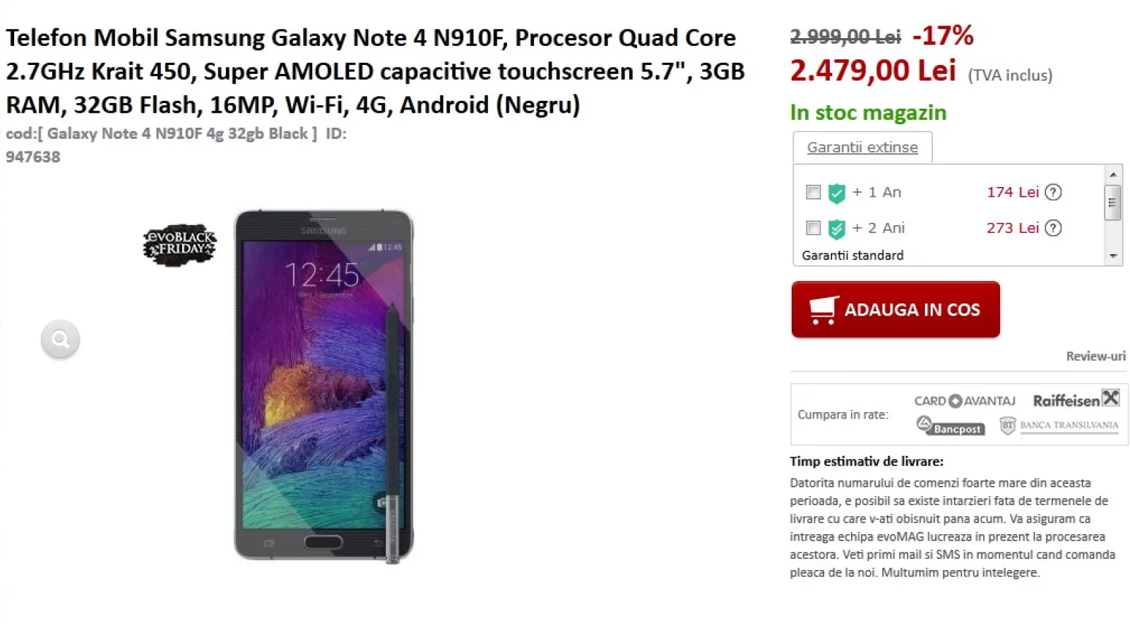 Black Friday 2015 pentru cei care s-au trezit târziu: Samsung Galaxy Note 4 la reducere - muchii tăioase şi preţ tăiat