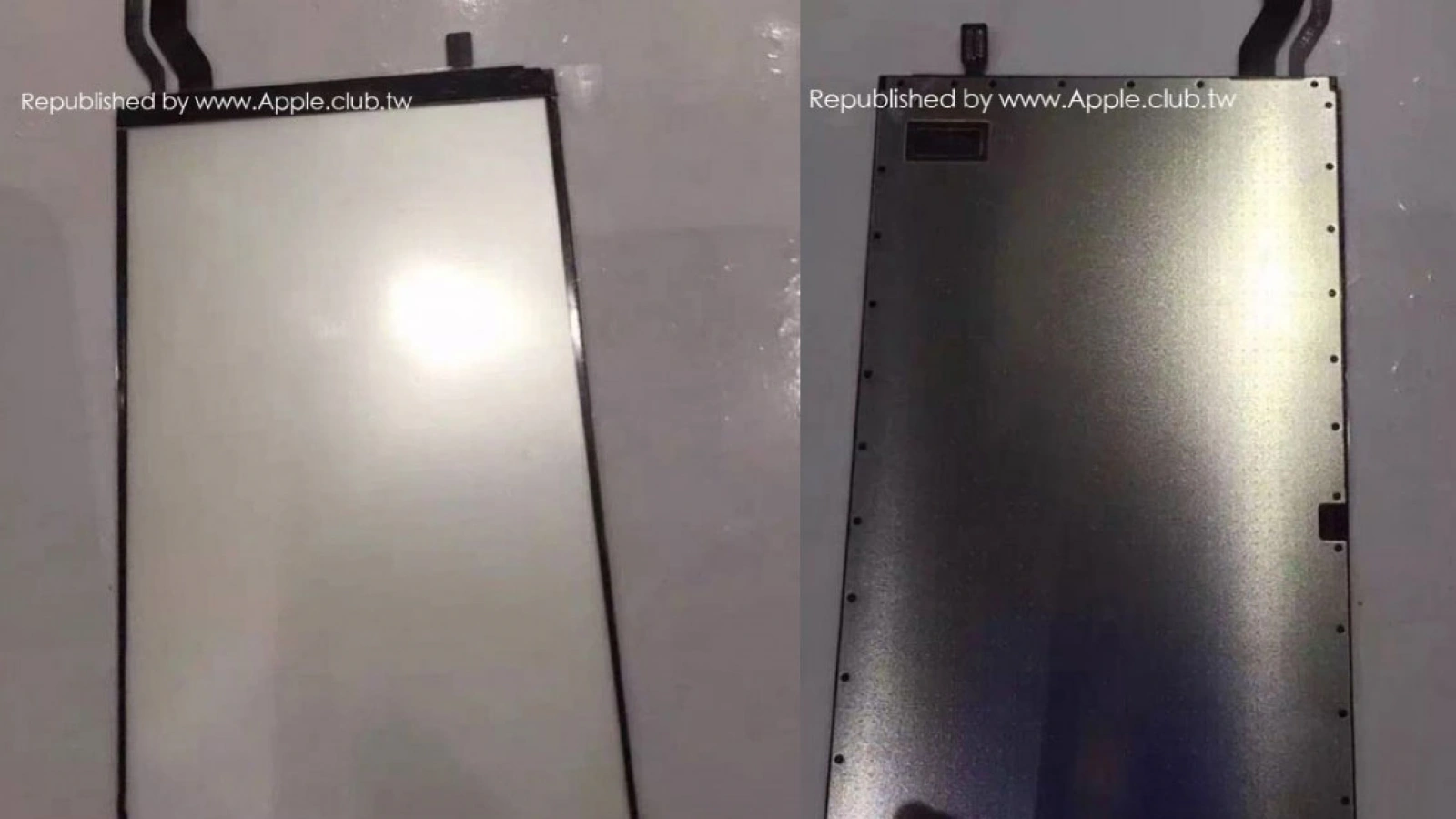 iPhone 7 îşi dezvăluie panoul de afișaj în două fotografii hands-on; Apare un nou conector şi design diferit de panoul predecesorului