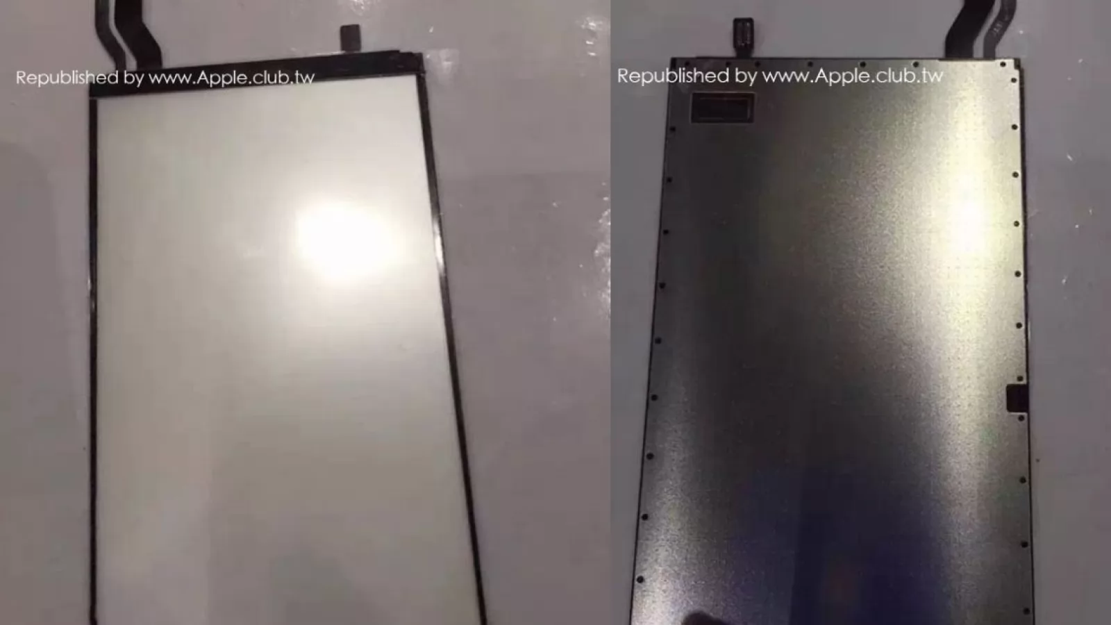 iPhone 7 îşi dezvăluie panoul de afișaj în două fotografii hands-on; Apare un nou conector şi design diferit de panoul predecesorului