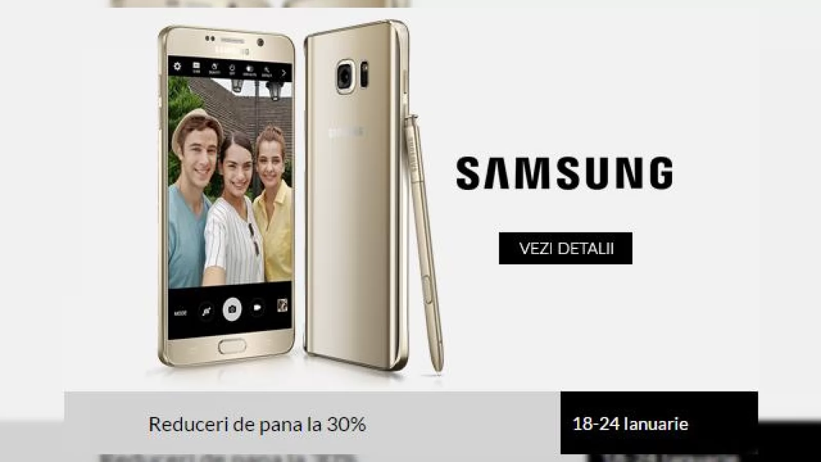 QuickMobile vine cu reduceri de 10% pentru smartphone-urile Samsung; ofertă valabilă în perioada 18 - 24 ianuarie