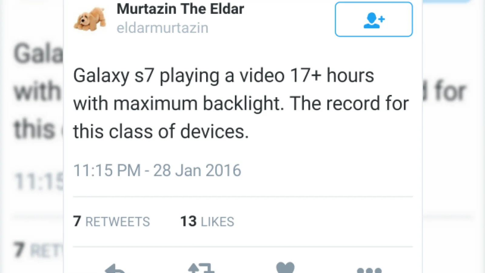 Samsung Galaxy S7 ar urma să ofere 17 ore de playback video, conform unui zvonac veteran