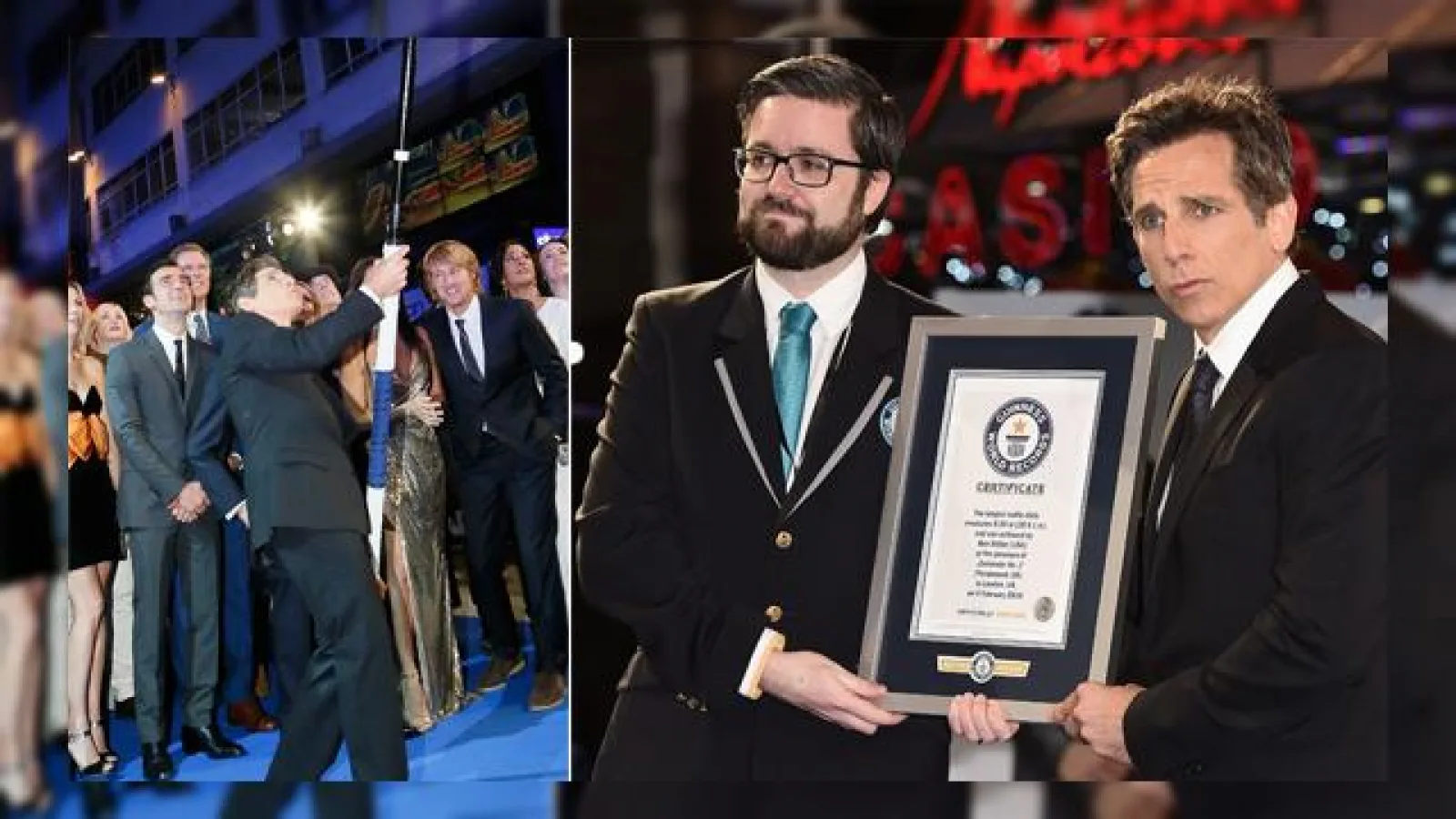 Cel mai lung selfie stick din lume, recordul îi aparține actorului Ben Stiller