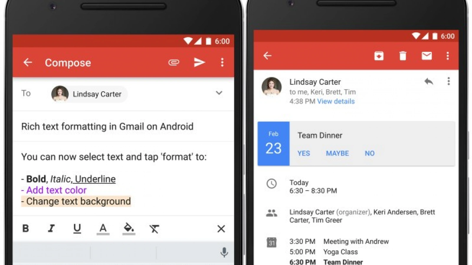 Gmail e actualizat la versiunea 6.0, care aduce Rich Text Formatting şi RSPV instant