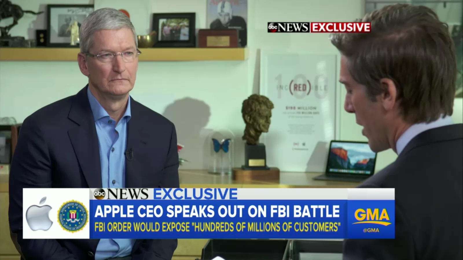 Tim Cook acordă un interviu celor de la ABC News, în care discută despre scandalul Apple - FBI legat de deblocarea iPhone-ului teroriştilor (Video)