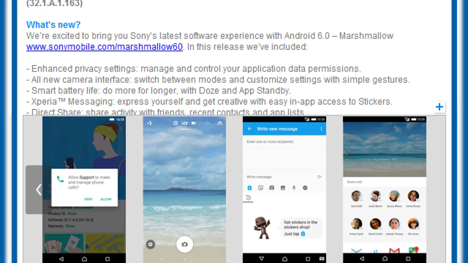 Sony distribuie actualizarea la Android 6.0 Marshmallow pentru Xperia Z5, Z5 Compact și Z5 Premium