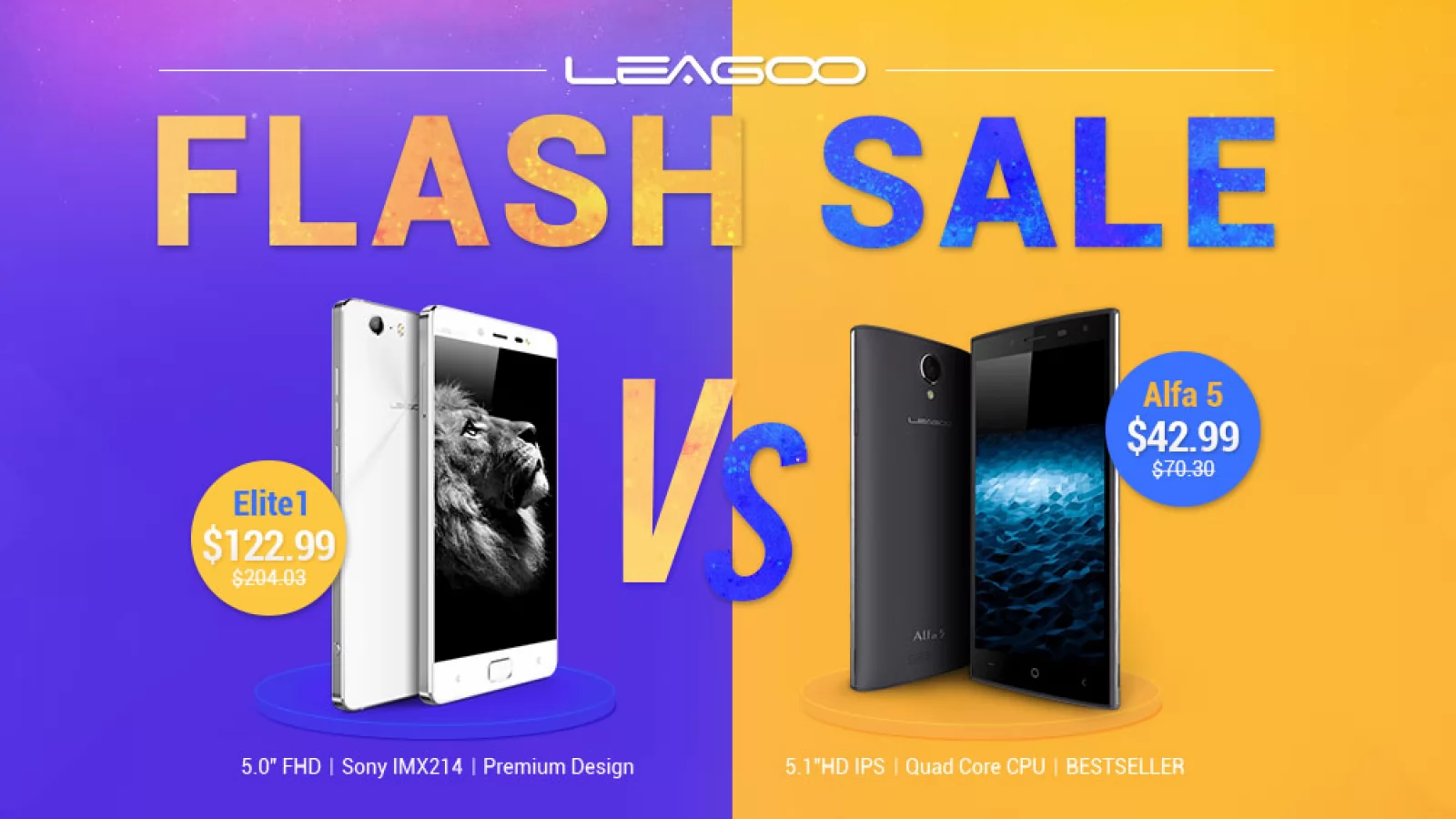 Telefoanele Leagoo Elite 1 și Alfa 5 acum la super-prețuri prin intermediul unei campanii speciale de reduceri