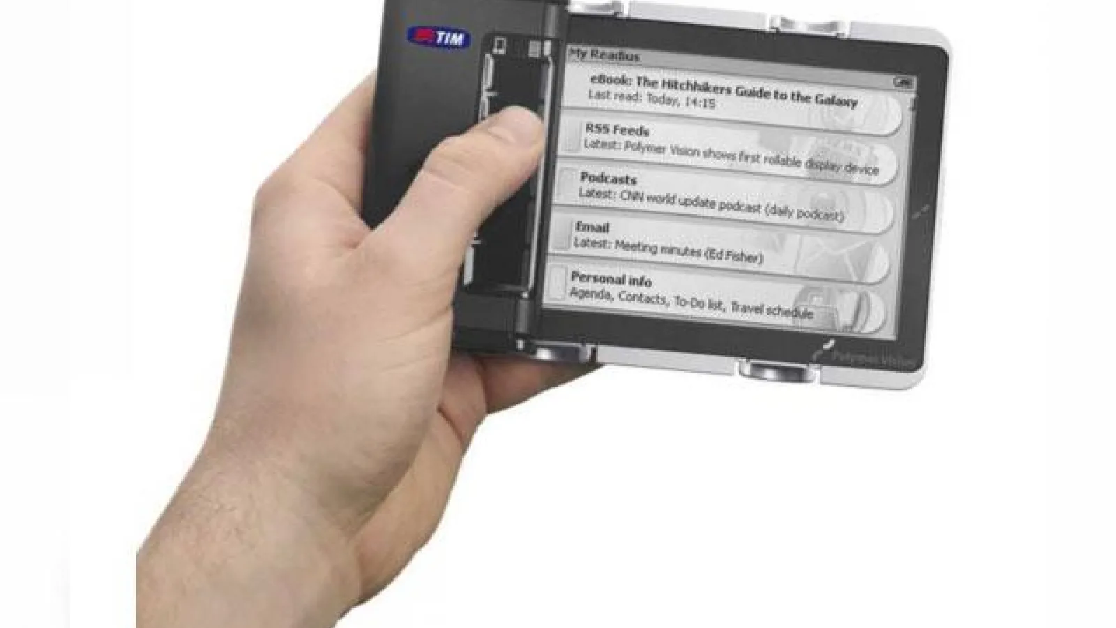 Premiera: telefon italian cu display rulant!