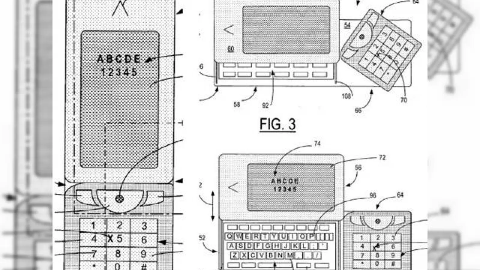Schita Nokia N99 cu tastatura QUERTY si taste numerice culisante