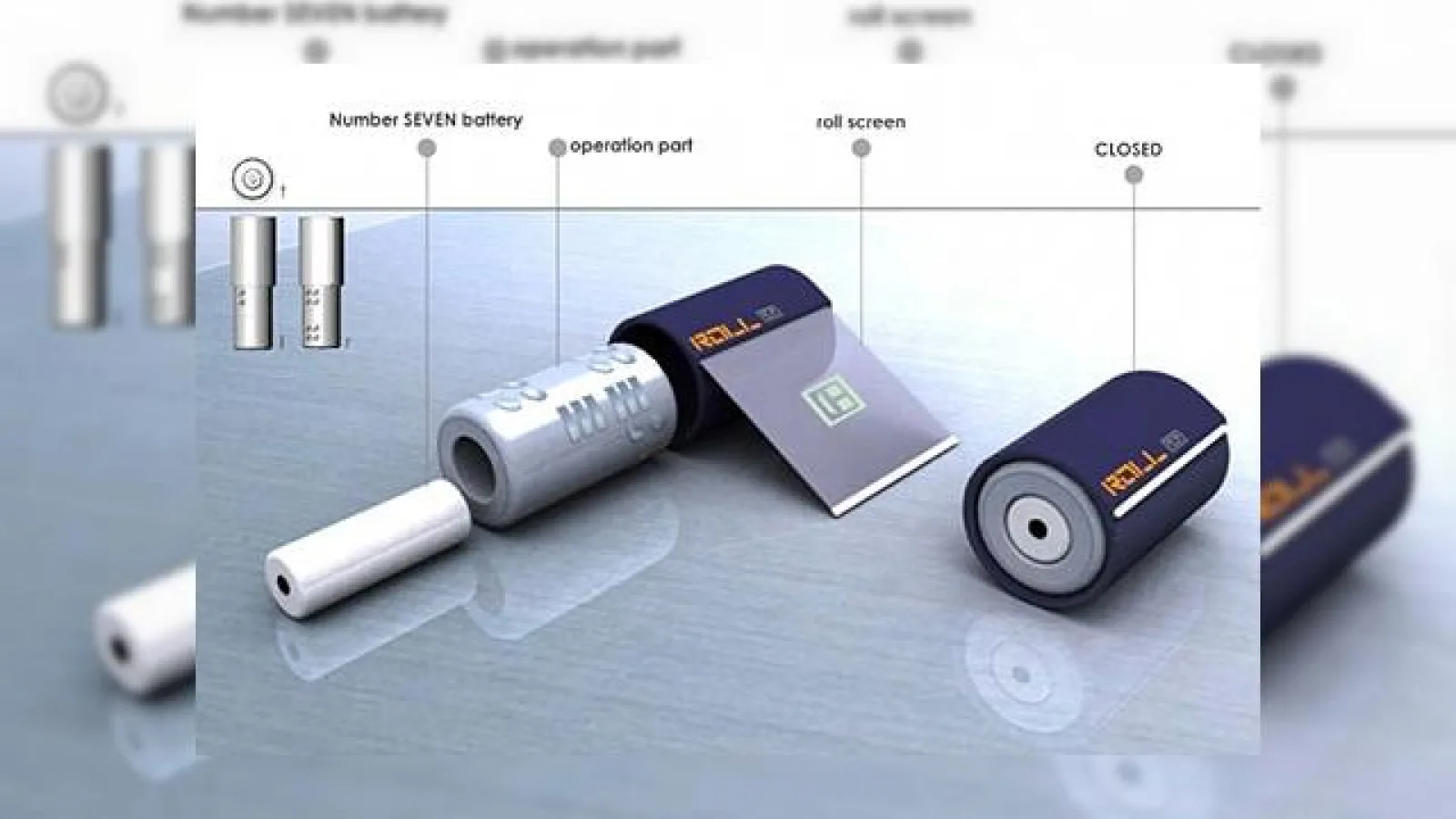 Telefon-concept cu display de tip roll-out