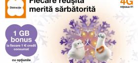 Orange România lansează campania de iarnă PrePay "Fiecare reuşită merită sărbătorită": 1 GB bonus la fiecare euro consumat