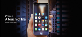 iPhone X e cel mai nou concept iPhone 8 şi arată fantastic; Vine cu un ecran curbat şi butoane touch cu funcții AR